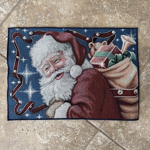 (6)Vintage Christmas Tapestry Placemats Santa Tapestry 18"X13" Made In USA Rare - Picture 3 of 13